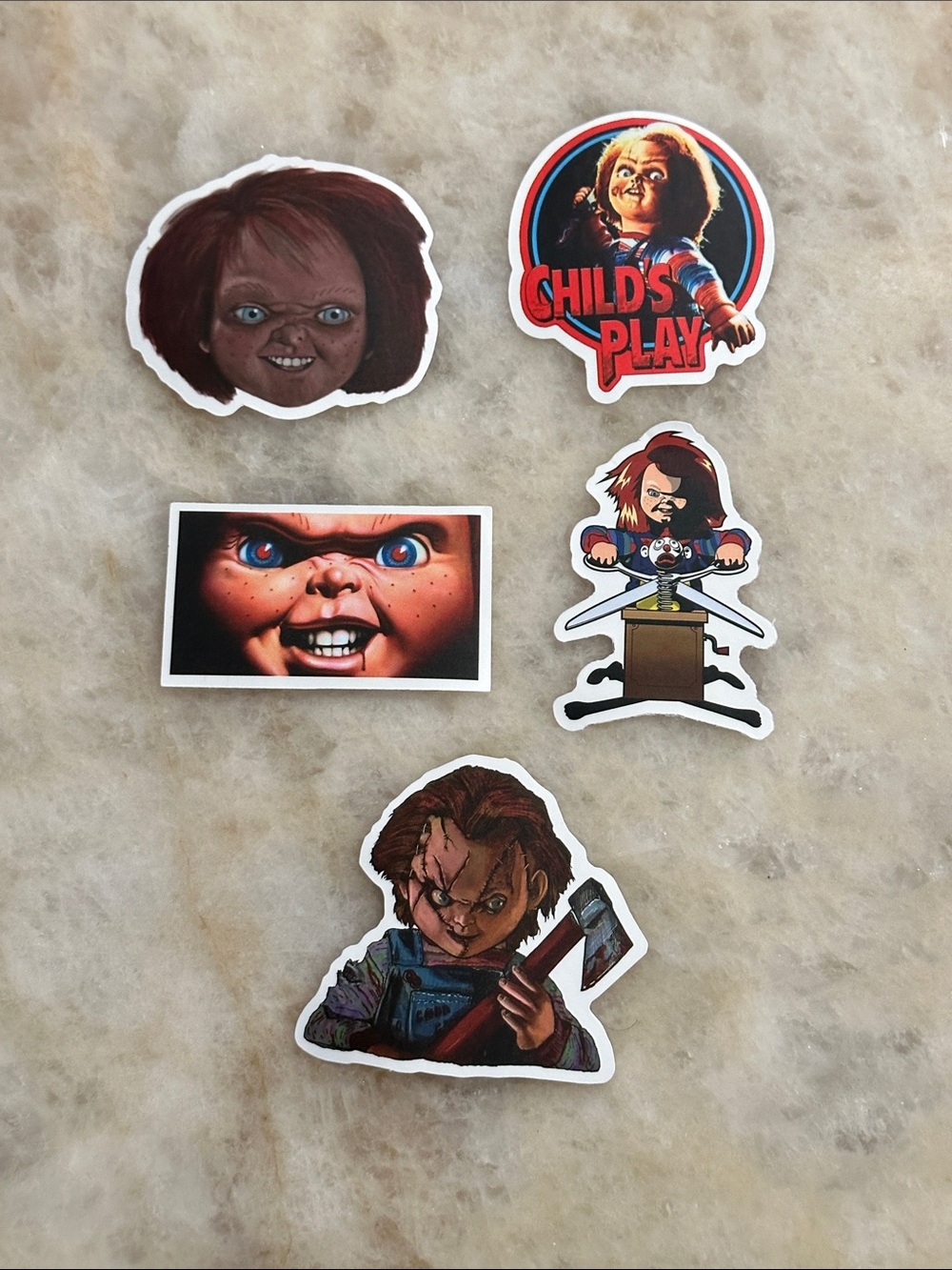 Chucky Horror Character Vinyl Sticker Pack - Multicolor